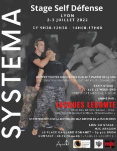 Stage reporté à Octobre!!       Stage de Systema à Lyon (Bron) @ MJC Louis Aragon | Bron | Auvergne-Rhône-Alpes | France