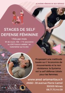 Stage de self défense féminine: Module 2 (Déja participé a un stage) @ ANSD | Nîmes | Occitanie | France